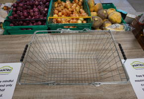 close up of empty shopping basket