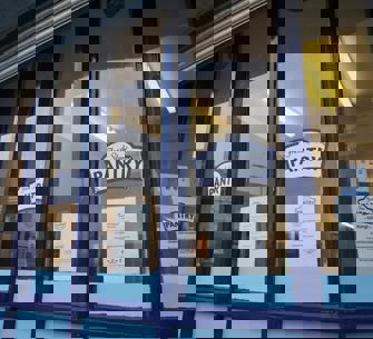 fresh start pantry sign in window shop