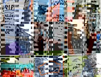 Pantry Collage showing your local pantry banner and a smiling woman