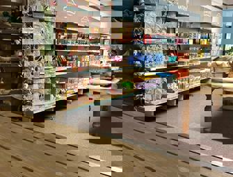 inside of a pantry with neatly stocked shelves 