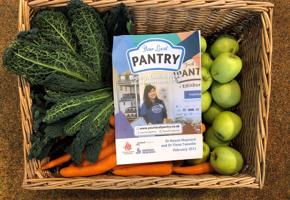 pantry report on top of a basket of food