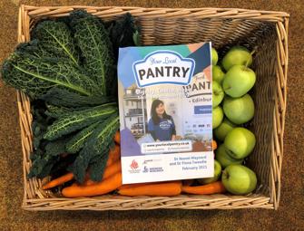 pantry report on top of a basket of food